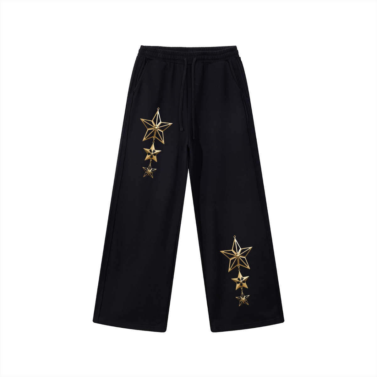 Contrast Tape Straight-Leg Sweatpants
