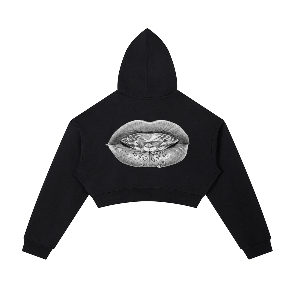 Diamonds 4 Divas F*** Love Essential Cropped Zip-Up Hoodie