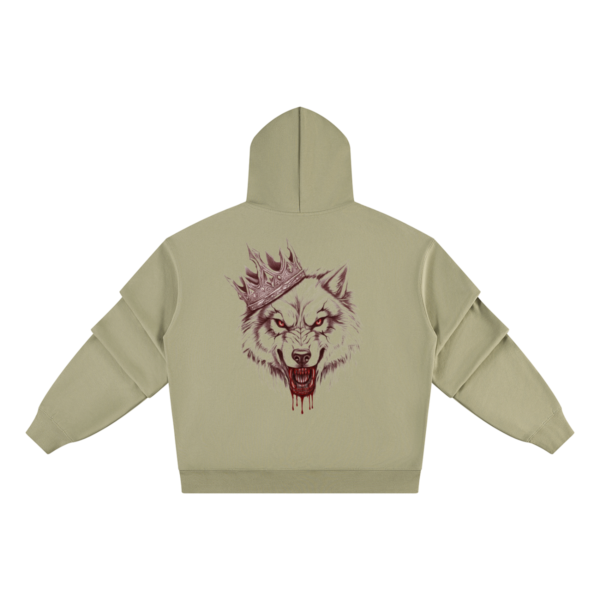 Unisex Heavyweight Ruched Sleeves Hoodie