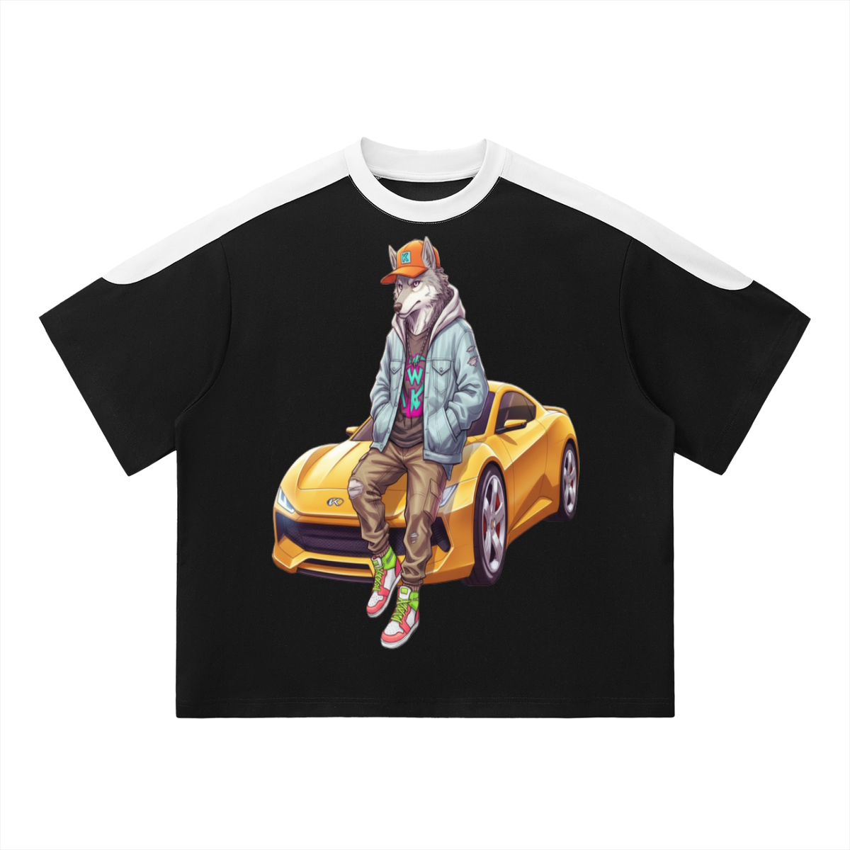 Unisex Color Block Oversized T-Shirt