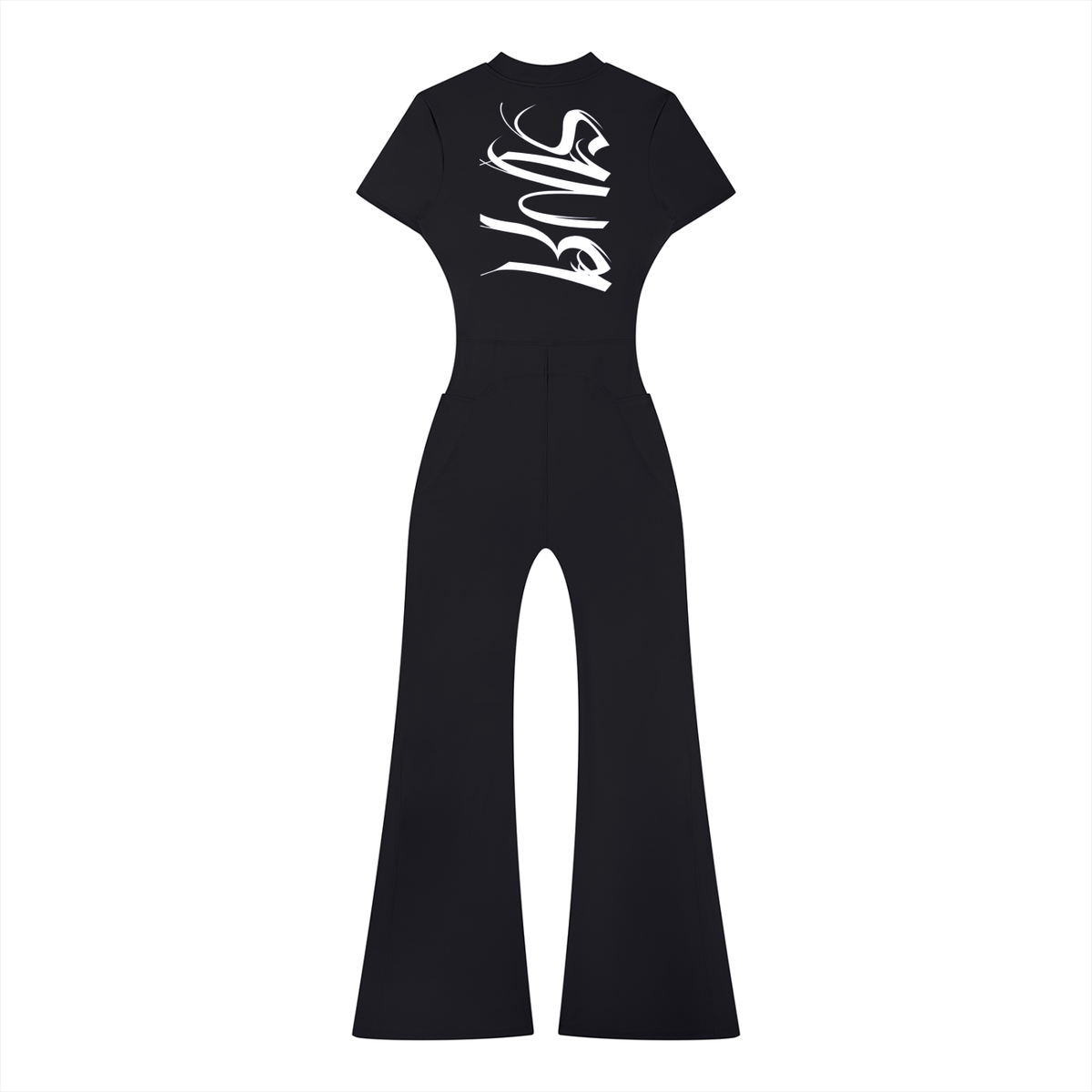 Women’s Tight Flared Leg Quarter-Zip Jumpsuit