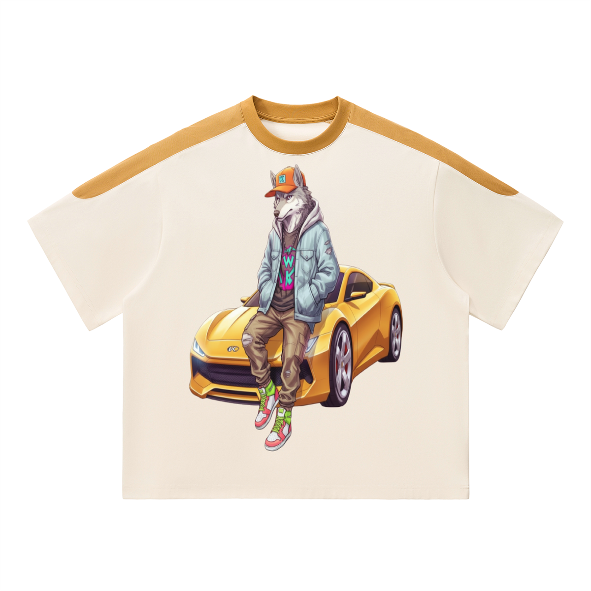 Unisex Color Block Oversized T-Shirt