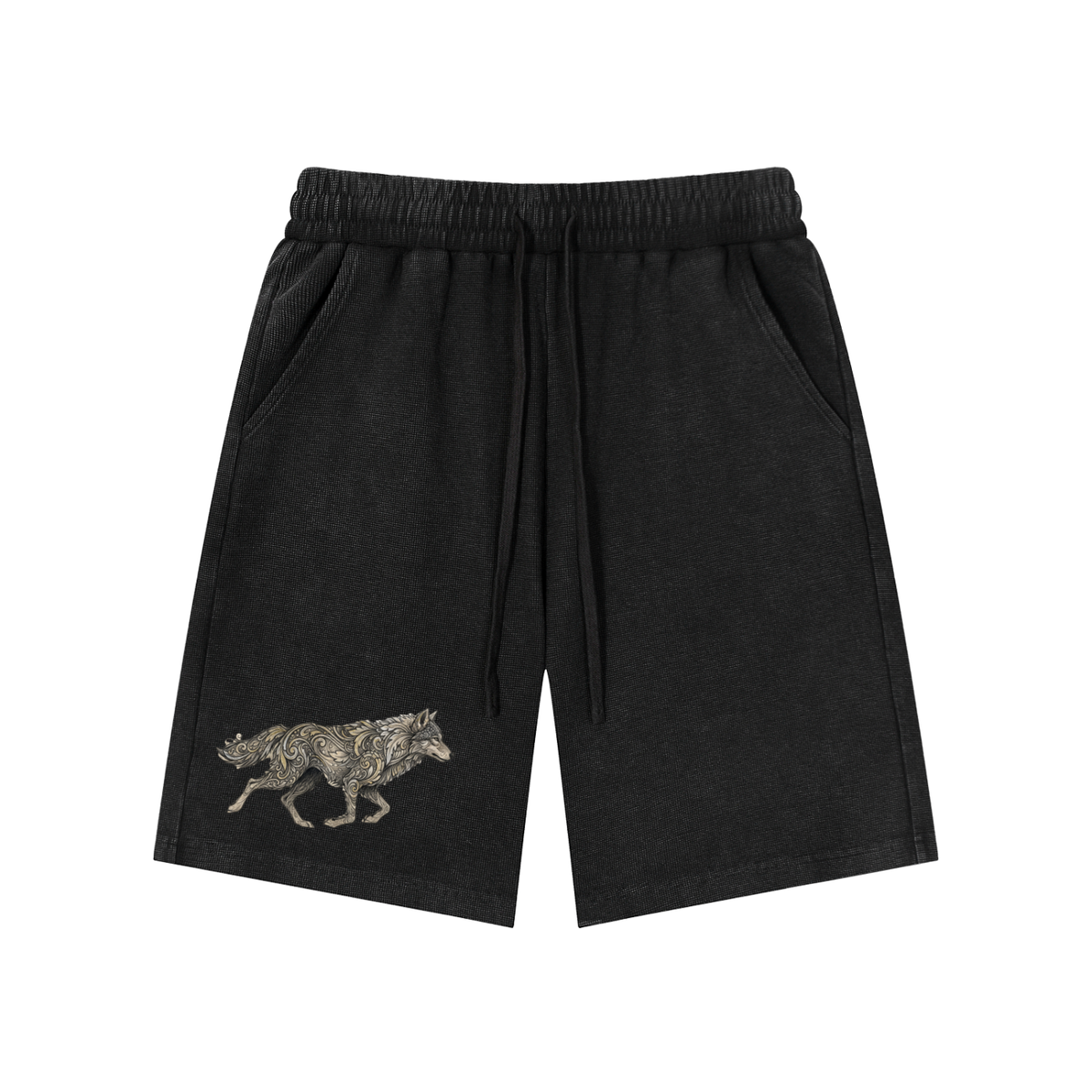 Mineral Wash Waffle Knit Shorts
