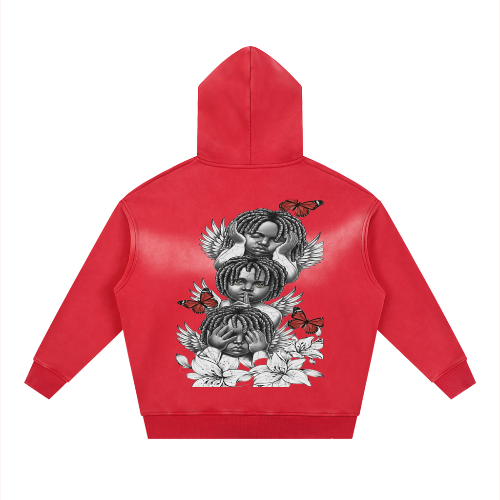 Sunfade Two-way Zipper Boxy Fleece Hoodie