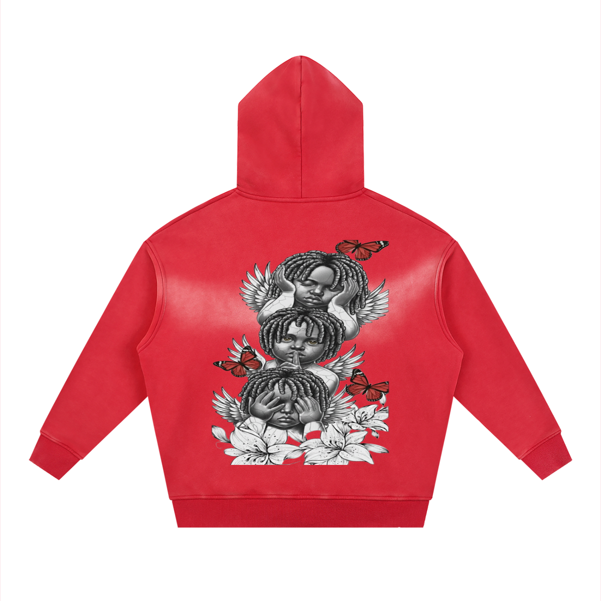 Sunfade Two-way Zipper Boxy Fleece Hoodie