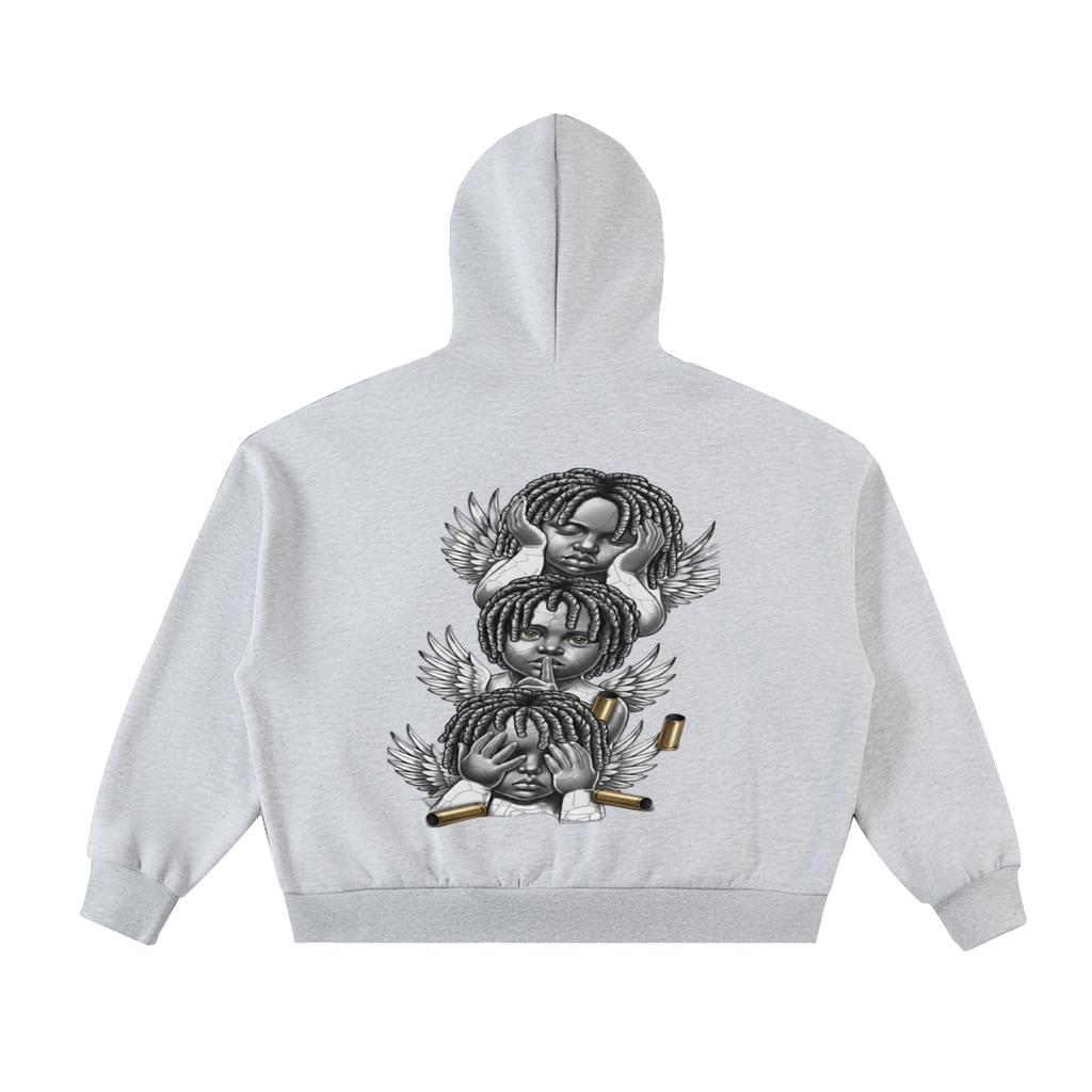Fleeced Full-Zip Boxy Hoodie