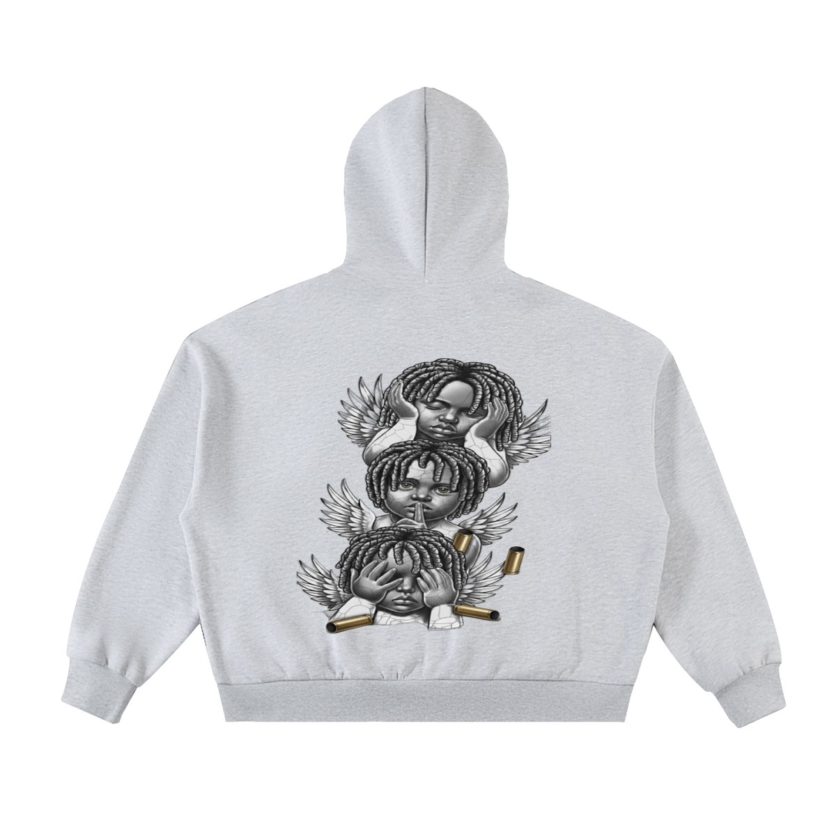 Fleeced Full-Zip Boxy Hoodie