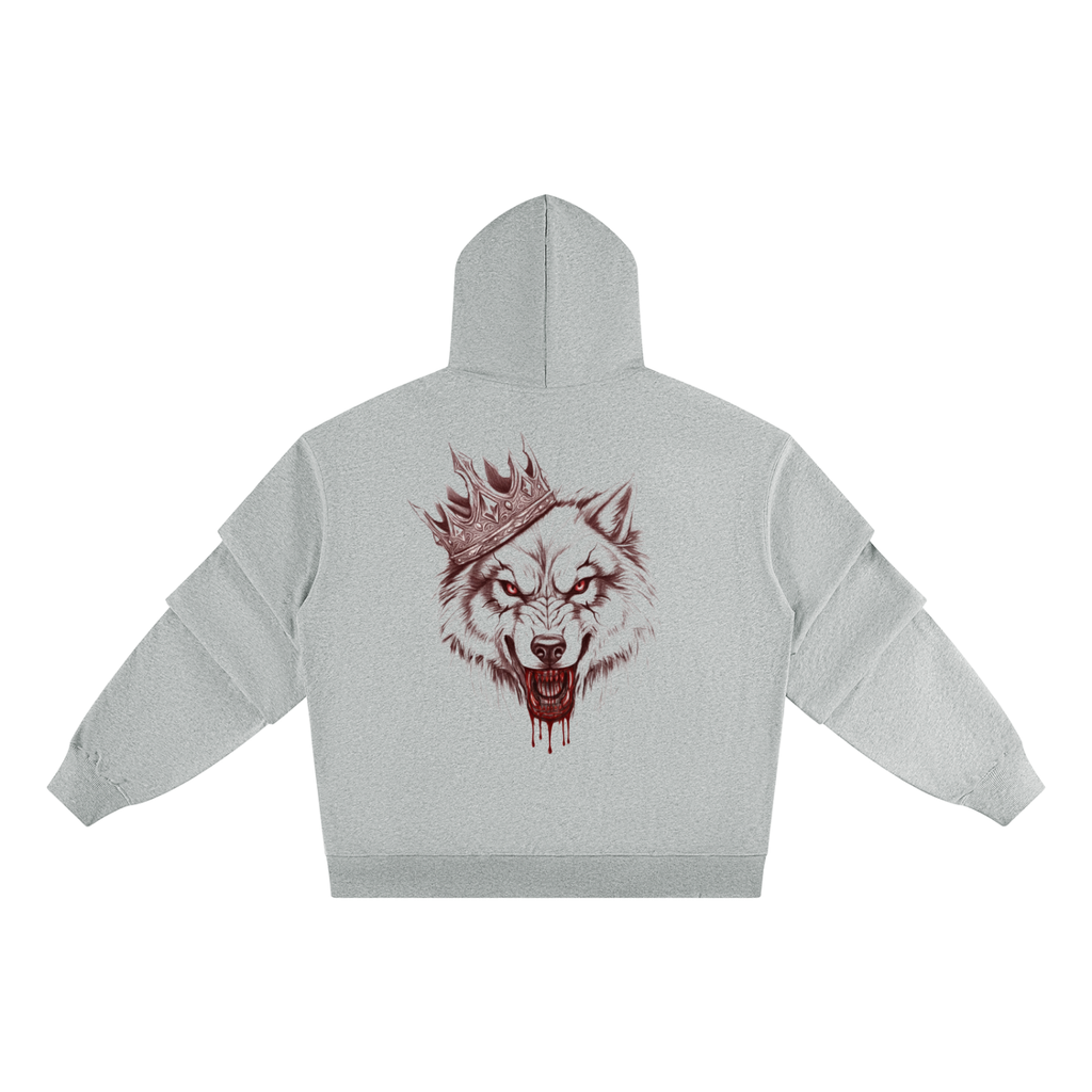 Unisex Heavyweight Ruched Sleeves Hoodie
