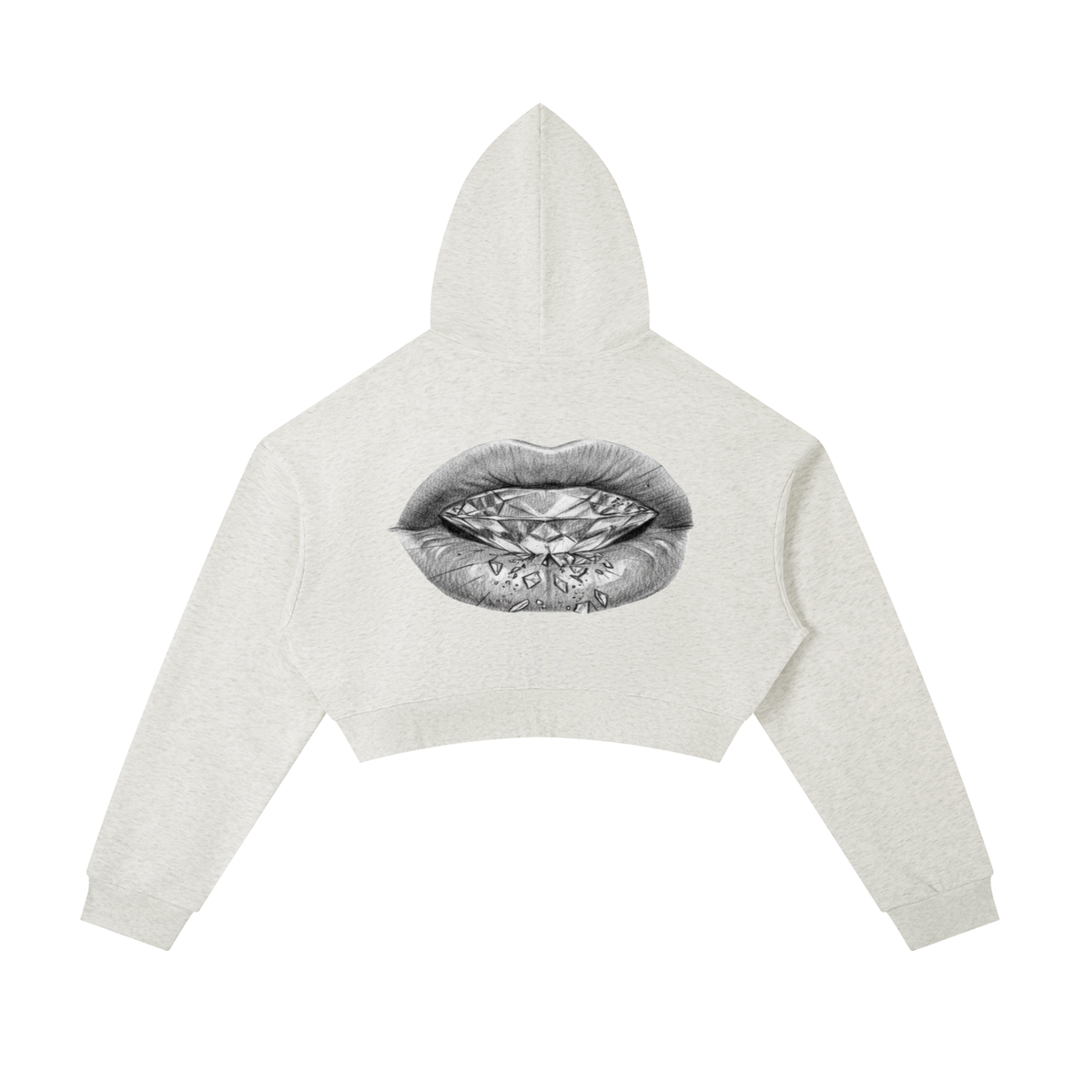 Diamonds 4 Divas F*** Love Essential Cropped Zip-Up Hoodie