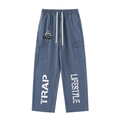 Drawstring Waist Straight-Leg Cargo Pants