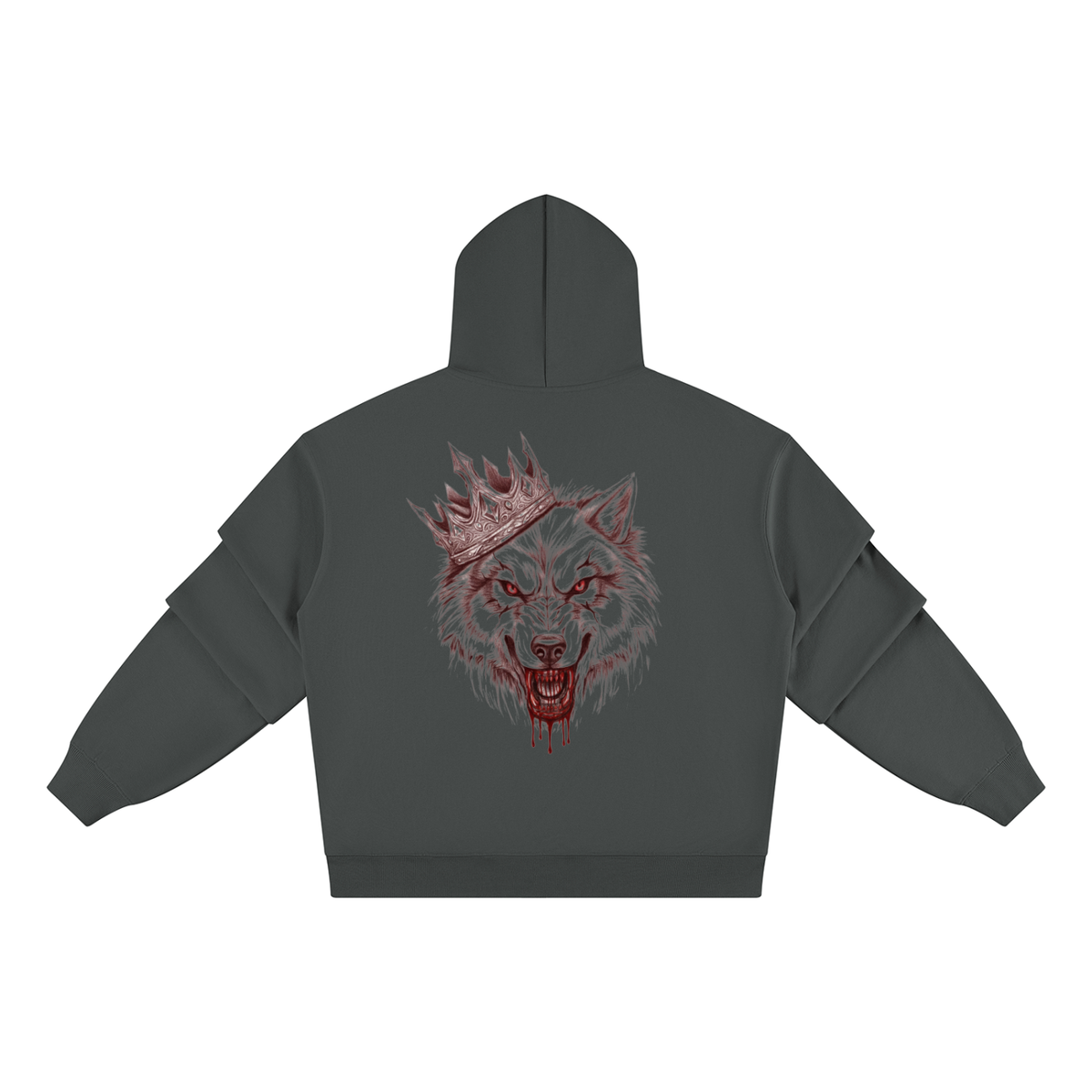 Unisex Heavyweight Ruched Sleeves Hoodie