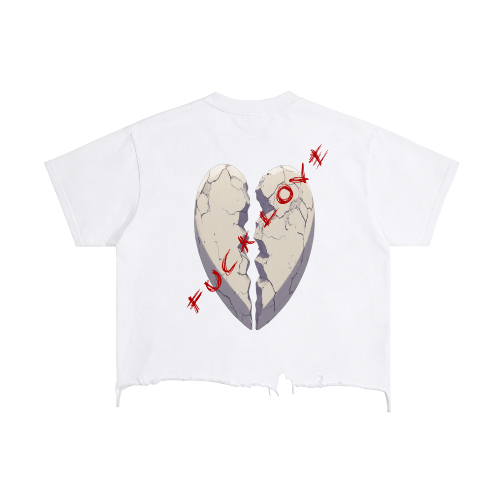 Diamond 4 Divas  Love Edition Vintage Wash Boxy Distressed Hem T-Shirt