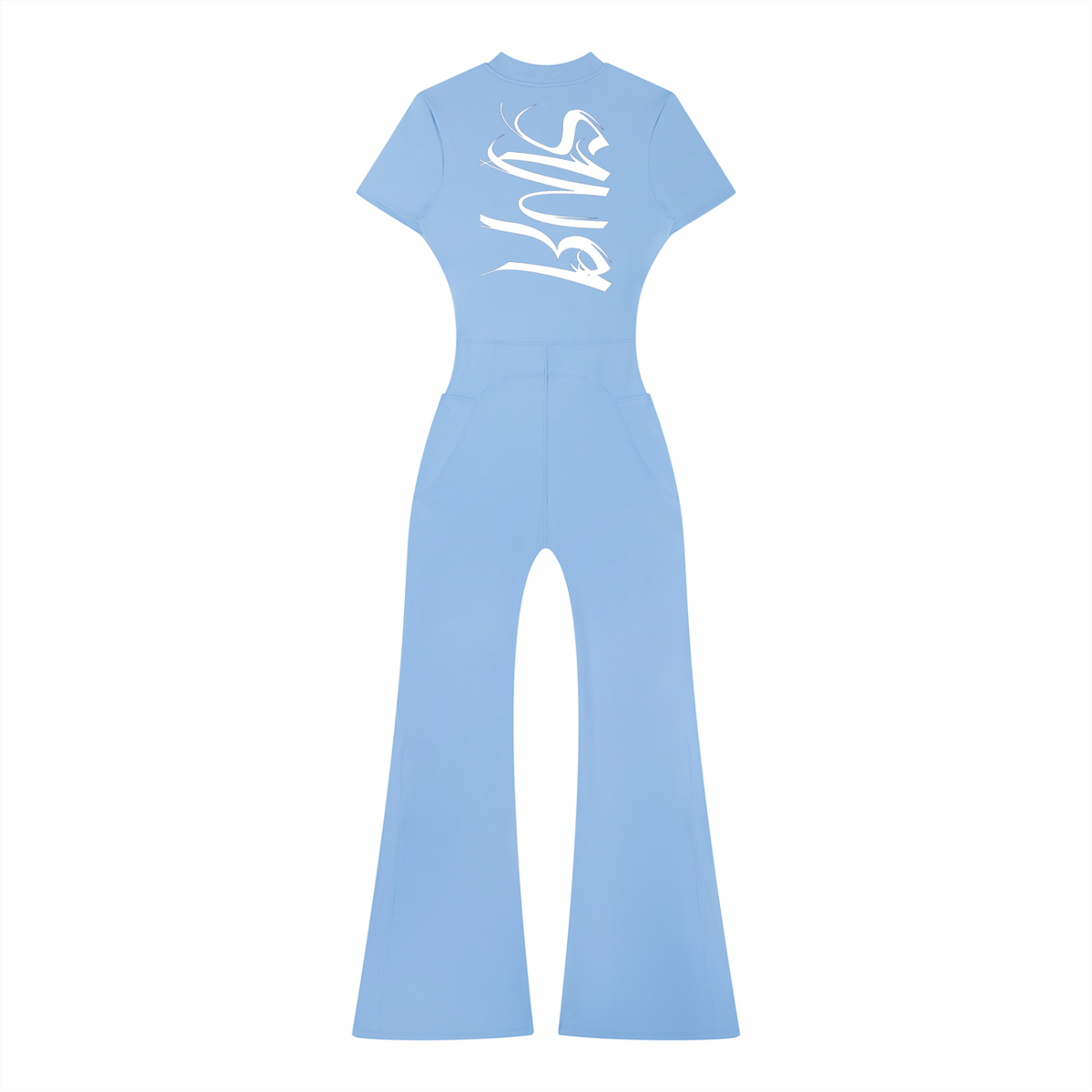 Women’s Tight Flared Leg Quarter-Zip Jumpsuit