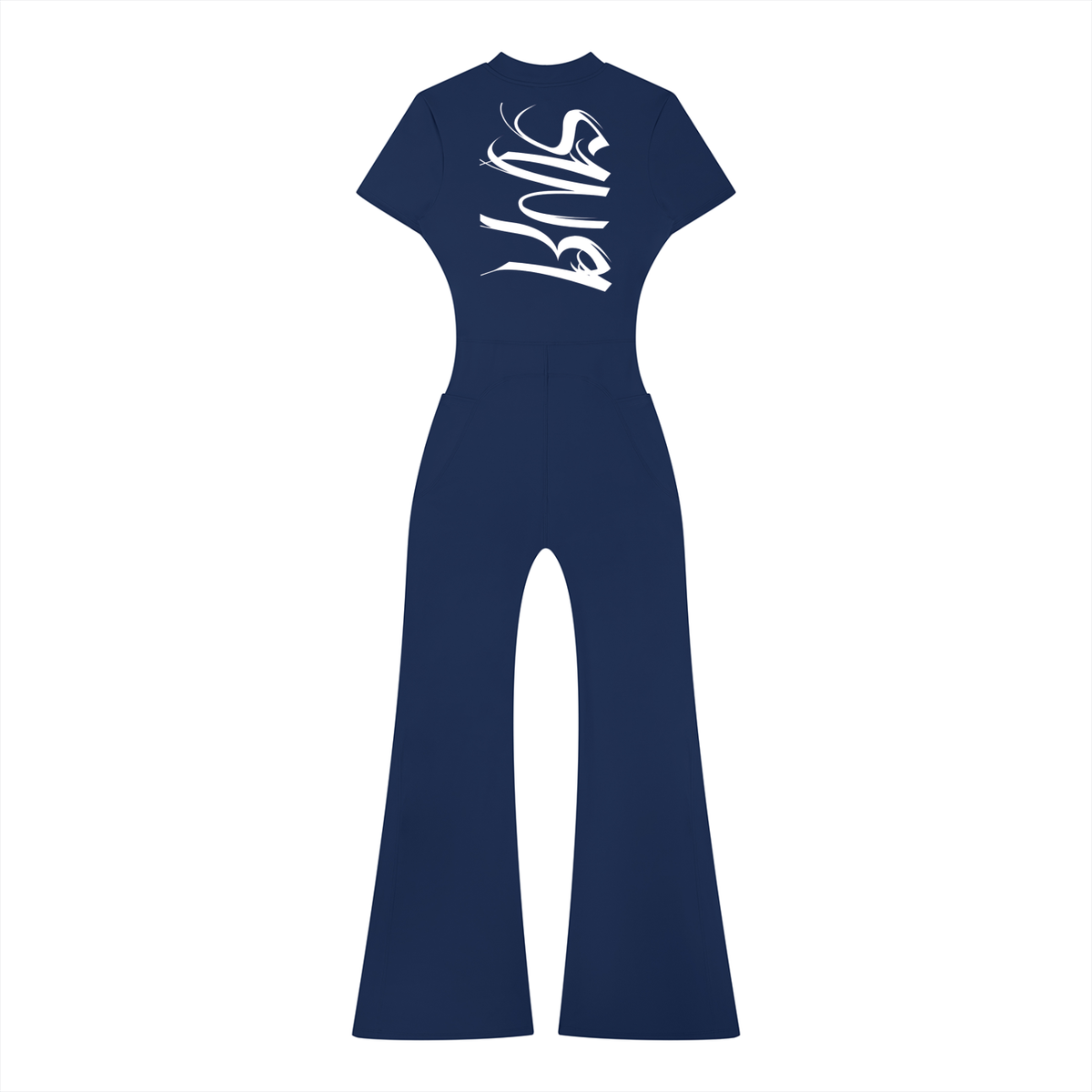 Women’s Tight Flared Leg Quarter-Zip Jumpsuit