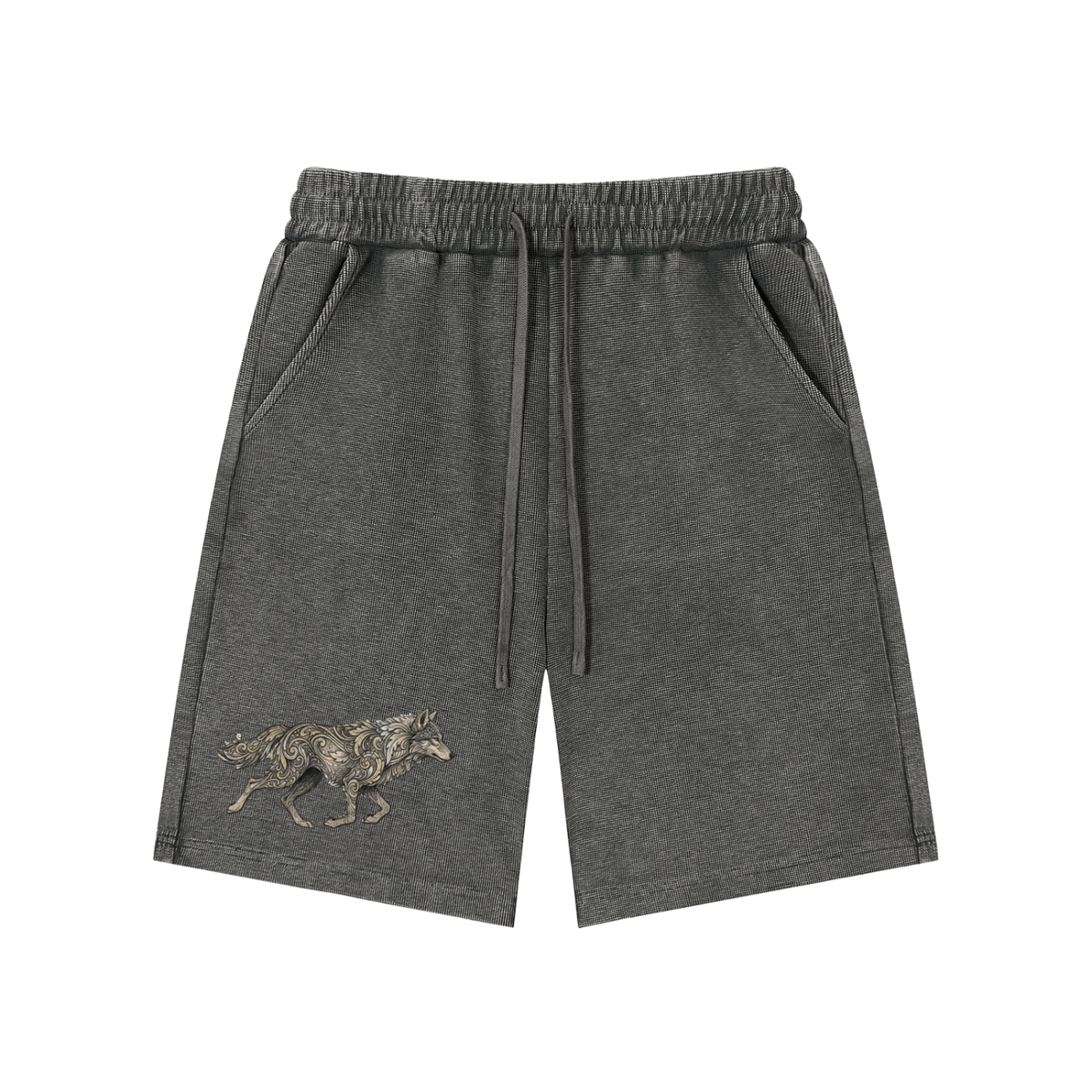 Mineral Wash Waffle Knit Shorts