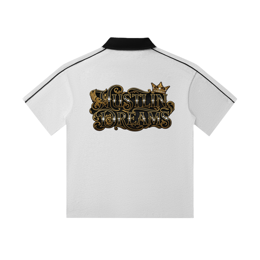 Contrast Collar Short-Sleeve Polo Shirt