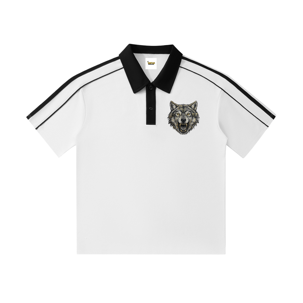 Contrast Collar Short-Sleeve Polo Shirt