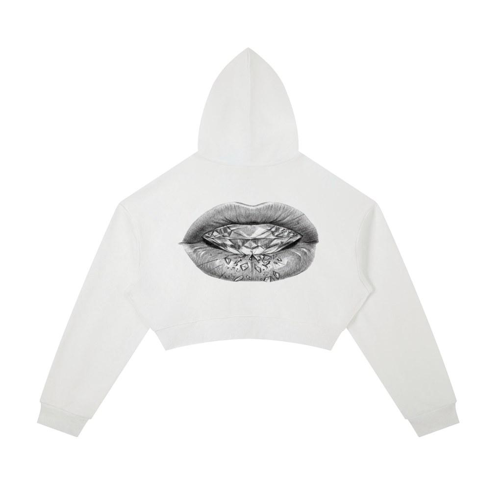 Diamonds 4 Divas F*** Love Essential Cropped Zip-Up Hoodie