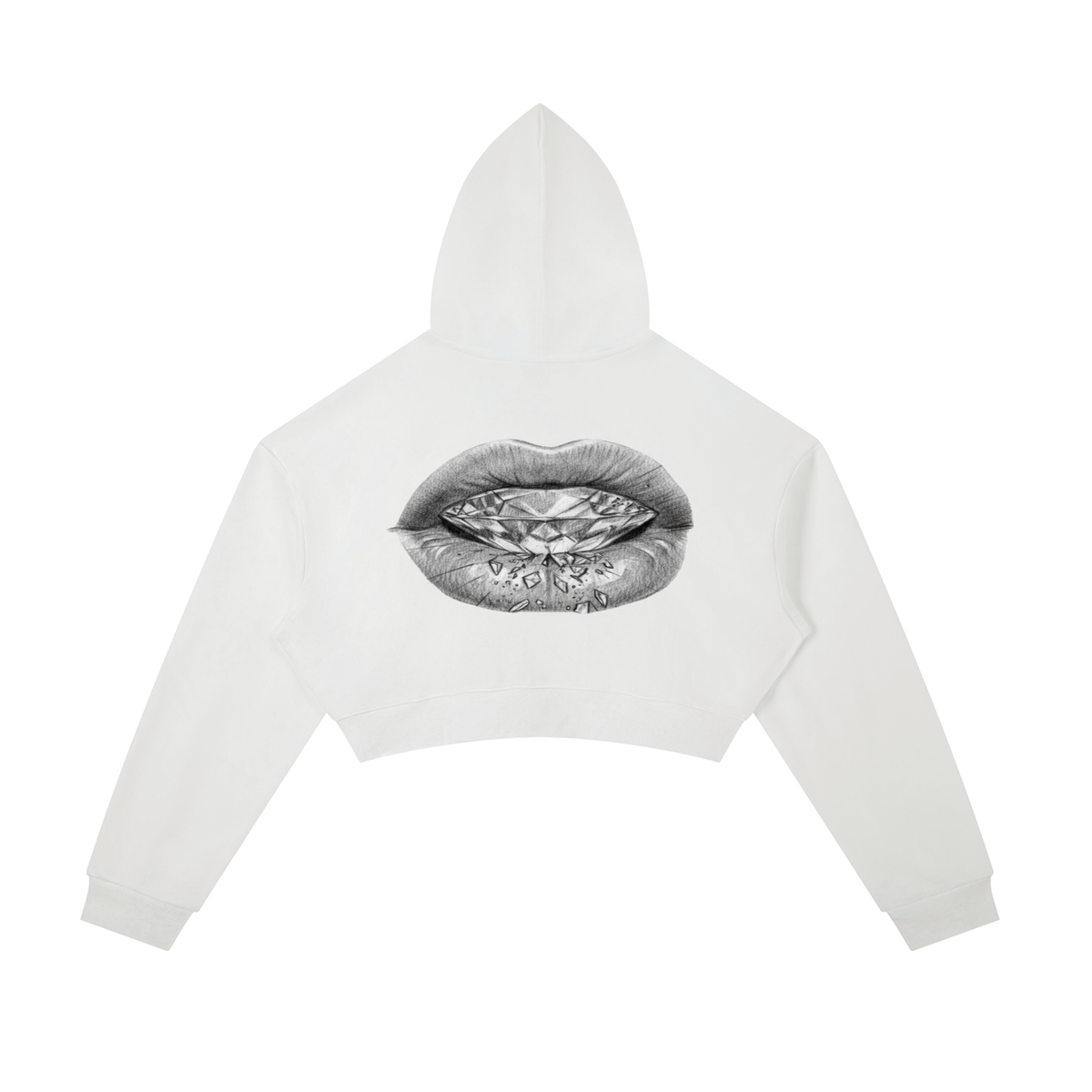 Diamonds 4 Divas F*** Love Essential Cropped Zip-Up Hoodie