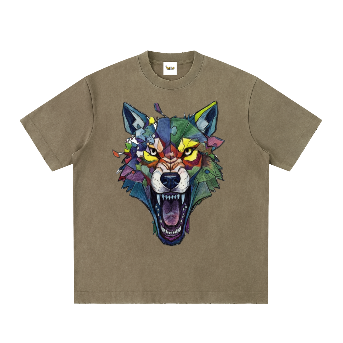 Heavyweight Vintage Washed Frayed T-Shirt