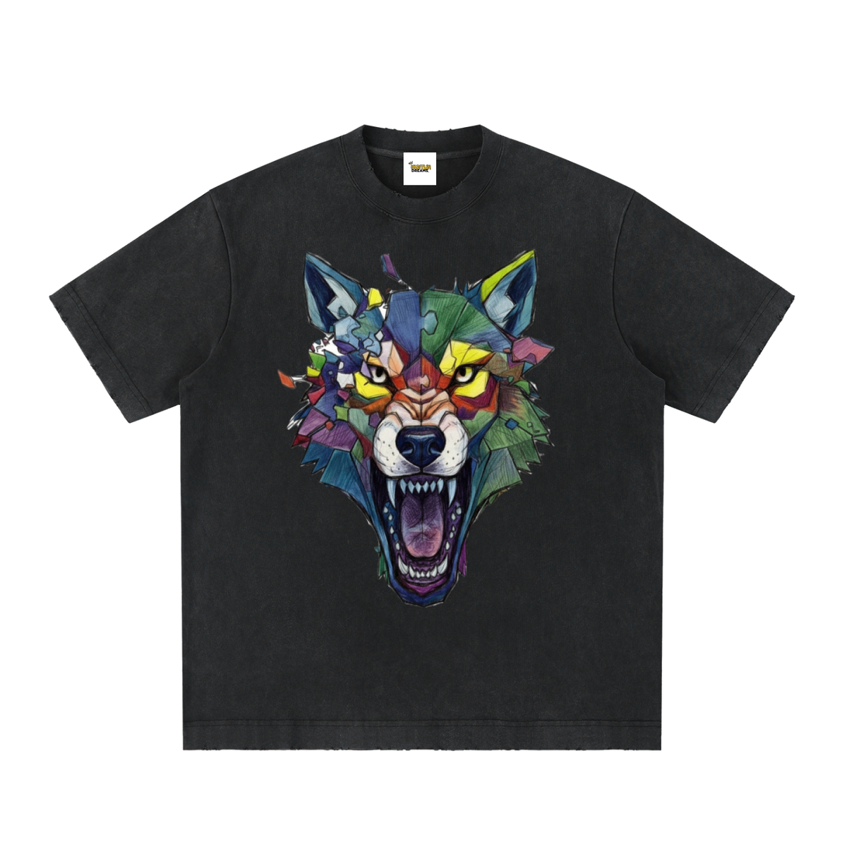 Heavyweight Vintage Washed Frayed T-Shirt