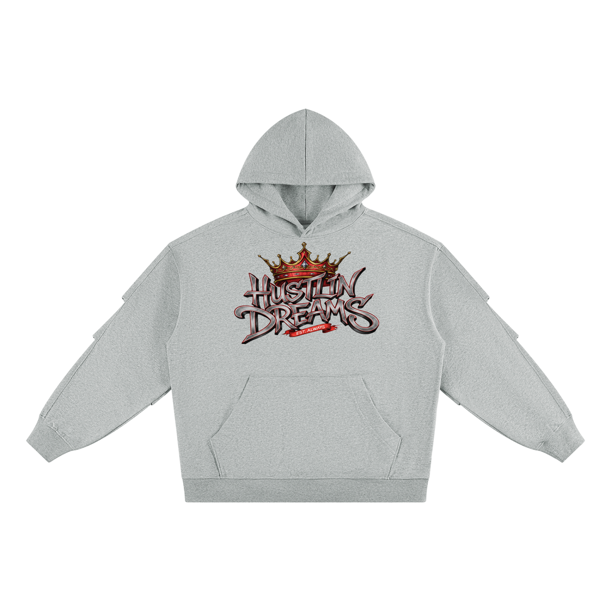 Unisex Heavyweight Ruched Sleeves Hoodie