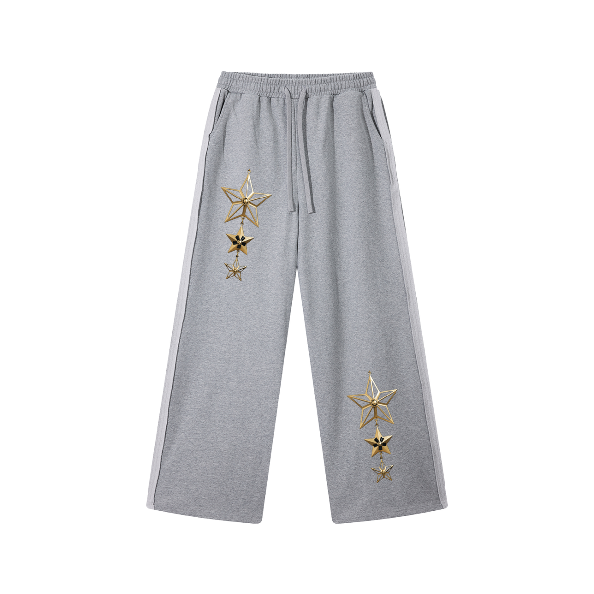 Contrast Tape Straight-Leg Sweatpants