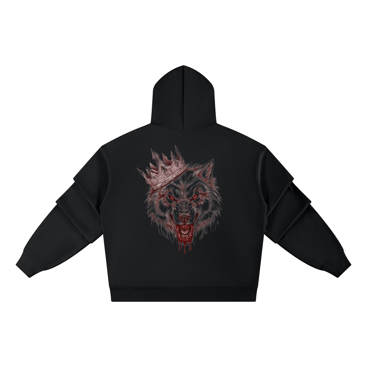 Unisex Heavyweight Ruched Sleeves Hoodie