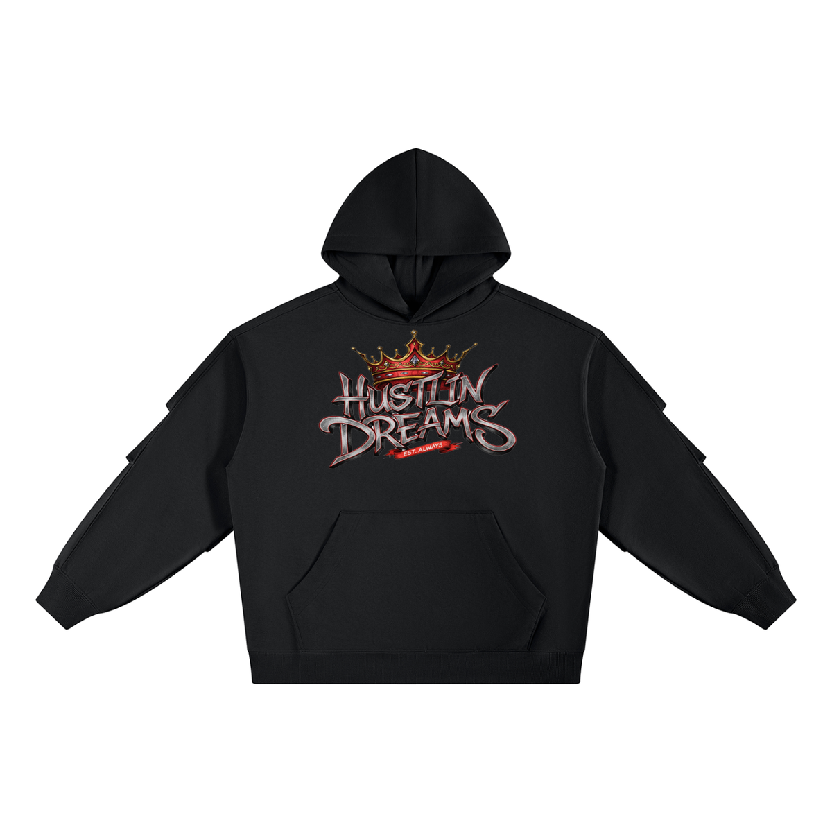 Unisex Heavyweight Ruched Sleeves Hoodie