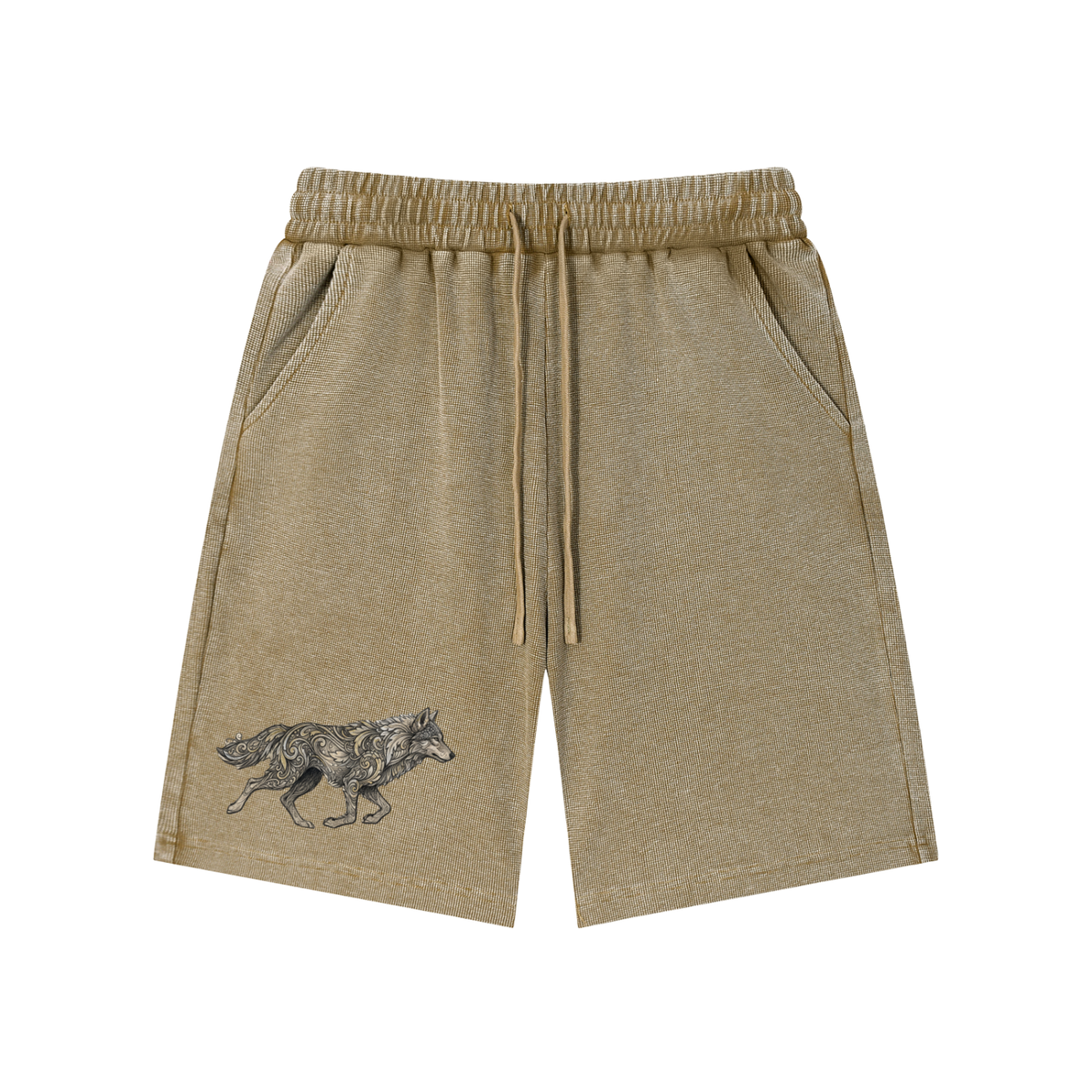 Mineral Wash Waffle Knit Shorts