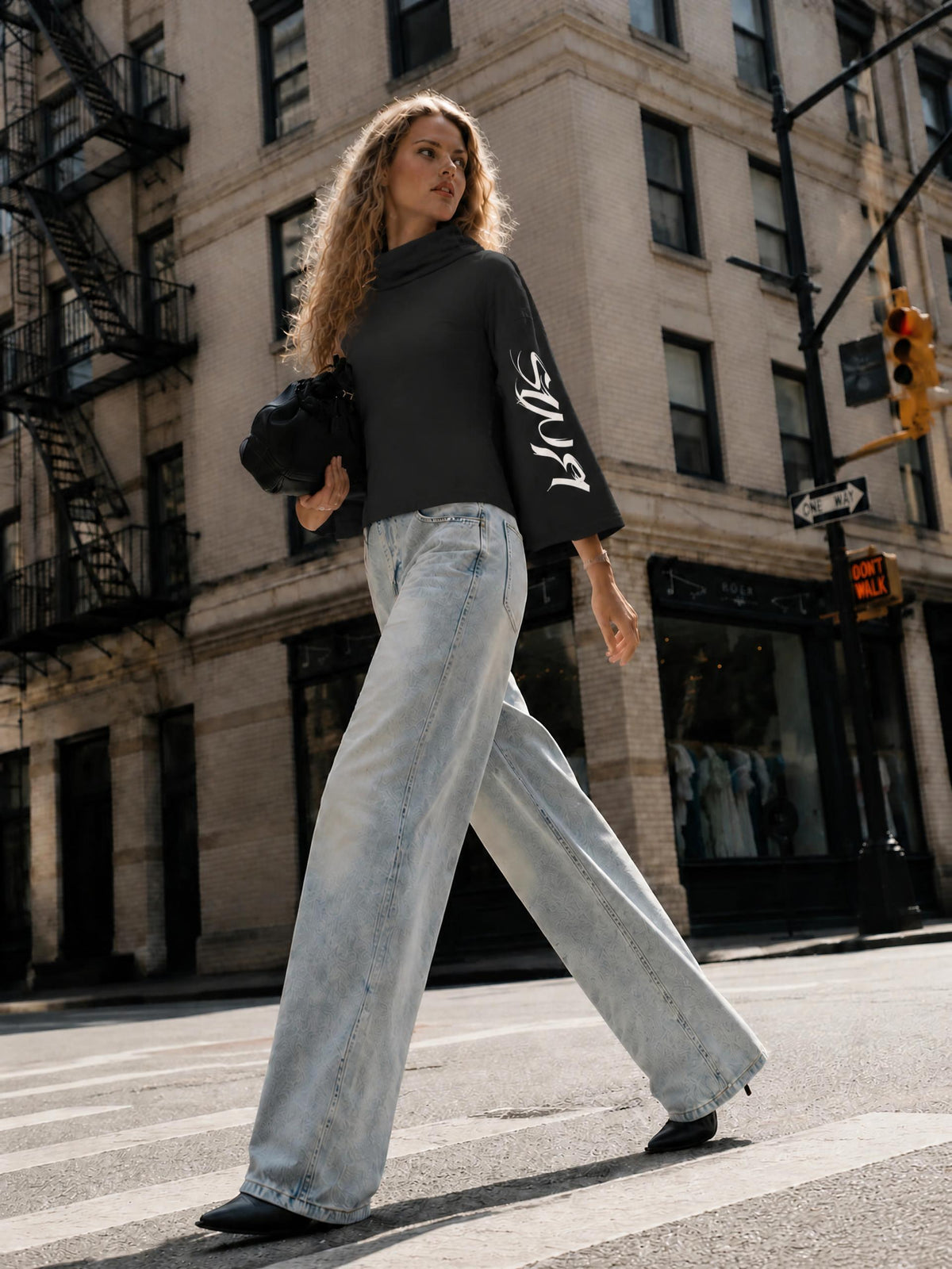 Women’s Turtleneck Batwing T-Shirt